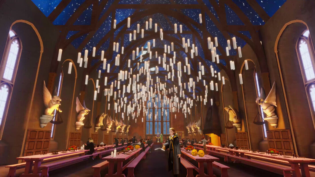 VR Great Hall with floating candles